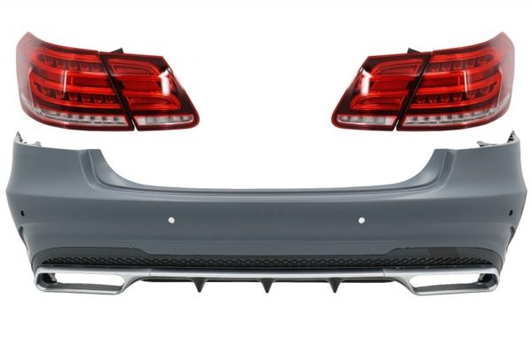 Bakre støtfanger med LED-lysstang Baklykter egnet for Mercedes E-Klasse W212 (2009-2012) Facelift E63 Design |