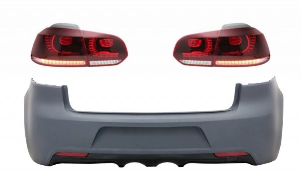 Bakre støtfanger med baklys Full LED egnet for VW Golf VI (2008-2013) R20 Design Cherry Red (LHD og RHD) |