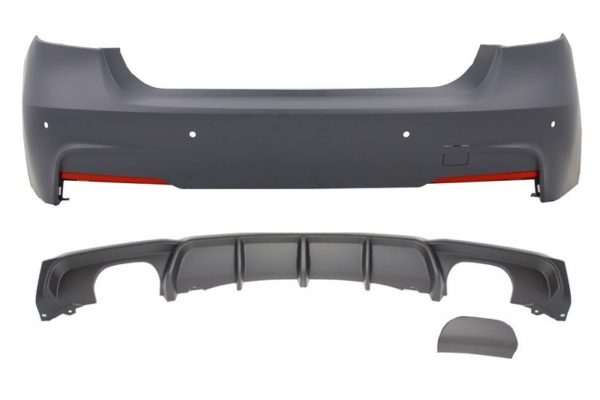 Bakre støtfanger med valance diffuser Enkelt / dobbel uttak egnet for BMW 3'er F30 F31 (2011-up) M Performance Design |