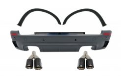 Bakre støtfanger med hjulbuer Fender fakler og doble doble eksospotter karbonfiber matt egnet for BMW X5 E70 (2007-2013) X5M M-Design