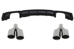 Bakre diffusor Dobbeltuttak Brilliant Black Edition med eksospottespisser M-Power Black egnet for BMW 3-serie F30 F31 (2011-up) M Performance Design