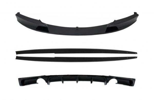 Bakre diffusor dobbeltuttak for enkelt eksos med frontspoiler og sideskjørt tilleggsleppeforlengelser egnet for BMW 3-serie F30 F31 (2011-2019) M Performance Design |