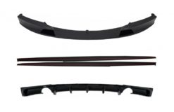 Bakre diffusor dobbeltuttak for enkelt eksos med frontspoiler og sideskjørt tilleggsleppeforlengelser egnet for BMW 3-serie F30 F31 (2011-2019) M Performance Design