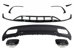 Alternative view of Bakre diffuser og eksosspisser Rør med splitter Finner Aero og takluke Spoiler egnet for MERCEDES A-Klasse W176 (2015-2018) Sport Pack All Black
