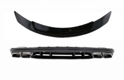 Bakre Diffuser Sølvspisser og Trunk Spoiler egnet for Mercedes C-Klasse W205 (2014-2020) C63S Design Kun for AMG Sport Line