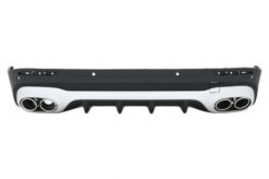 Bakre diffusor med krom eksosspisser egnet for Mercedes GLB X247 SUV (2020-up) 45 S Design