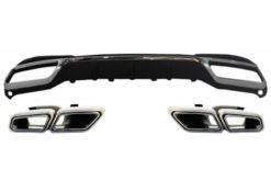 Bakre diffuser med eksospottespisser egnet for MERCEDES E-Klasse W212 S212 Facelift (2013-2016) Sportspakke Støtfanger