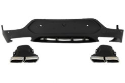 Bakre diffusor med eksospottespisser egnet for Mercedes GLC Coupe C253 Sport Line (2015-2019) GLC63 Design Chrome Tips