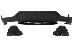 Bakre diffusor med eksospottespisser egnet for Mercedes GLC Coupe C253 Sport Line (2015-2019) GLC63 Design Black Tips