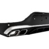 Bakre diffuser med eksos sølv lyddemper tips egnet for Mercedes GLC Coupe Facelift C253 (2020-) GLC63 Design |