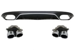 Alternative view of Bakre diffusor med eksosspisser og sentralgitter Svart egnet for Mercedes E-klasse C238 A238 AMG Sport Line (2016+) E53 E63 Design