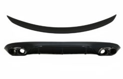 Bakre diffuser med eksosspisser og spoiler egnet for Mercedes E-Klasse C238 AMG Sport Line (2016+) E53 Design Black