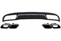 Bakre diffusor med eksosspisser Utløpspakke egnet for Mercedes C-klasse W205 S205 Standard (2014-2018) C63 Design