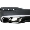 Bakre diffusor med sølv eksospottespisser egnet for Mercedes GLE W167 SUV V167 Sport Line (2019-Up) GLE 63 Design |
