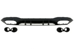 Alternative view of Bakre diffusor med frontventiler og klaffer Sidefinner og speildeksel som passer for Mercedes A-Klasse V177 Sedan (2018-up) svart eksos