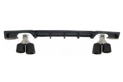 Bakre valancediffuser dobbel dobbel uttak med eksospottespisser Carbon Fiber Matt egnet for BMW 3-serie F30 F31 (2011-up) M Design