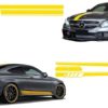 Sett klistremerker på sidedekor og øvre pansertak Bakluke og speil matt gul egnet for MERCEDES C205 Coupe A205 Cabriolet (2014-up) |