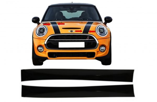 Sett klistremerke Vinyl Hvit Svart hette Øvre panser egnet for MINI R50 R52 R53 R56 R57 Clubman R55 (2001-2017) Premium kvalitet |