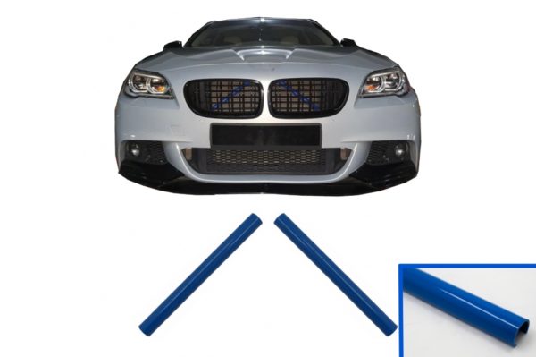 Sett V-Brace Ornaments Grille Stripes Inserts Trim egnet for BMW 1 2 3 4 5 6 7 Series Blue