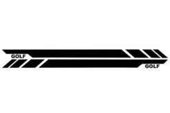 Alternative view of Sideklistremerker Vinyl Svart egnet for VW Golf 5 6 7 V VI VII (2003-up)