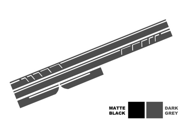 Sideklistremerker Vinyl Mørkegrå egnet for Mercedes CLA W117 C117 X117 (2013-2016) A Class W176 (2012-up) 45 Design Edition 1