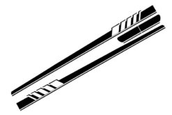 Alternative view of Sidedekaler Klistremerke Vinyl Matt Svart egnet for MERCEDES C-Klasse C205 Coupe A205 Cabriolet (2014-) C63 Design