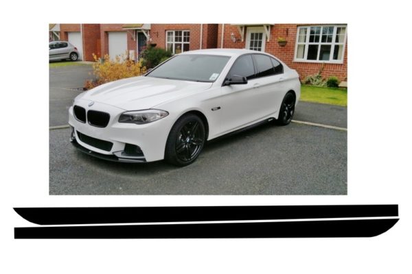 Sidedekaler Klistremerke Vinyl Matt Svart egnet for BMW 5 Series F10 F11 (2011-Up) M-Performance Design |