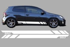 Sideklistremerker Vinyl Hvit egnet for VW Golf 5 6 7 V VI VII (2003-up)
