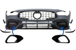 Sidegitter Dekselrammer egnet for Mercedes CLA 45 CLA 45S X118 C118 (2019-up) Piano Black