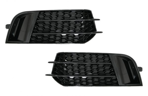 Sidegitter Tåkelysdeksler egnet for Audi A1 8X (2010-2015) RS1 Design Piano Black