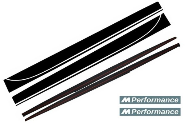 Sideskjørt Add-on Lip Extensions egnet for BMW 3-serie F30 F31 (2011-Up) M-Performance Design