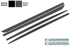 Sideskjørt Add-on Lip Extensions med dekaler mørkegrå egnet for BMW F10 F11 5 Series (2011-Up) M-Performance Design