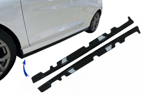 Sideskjørtforlengelser egnet for Ford Fiesta Mk8 ST / ST-Line (2017-2021) Piano Black