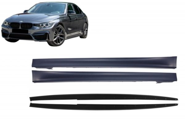 Sideskjørt med ekstra leppeforlengelser egnet for BMW 3-serie F30 F31 Sedan Touring (2011-2018) M3 Design