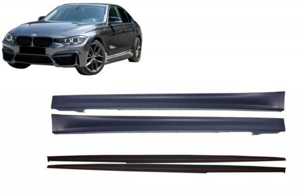 Sideskjørt med ekstra leppeforlengelser egnet for BMW 3-serie F30 F31 Sedan Touring (2011-2018) M Performance Design