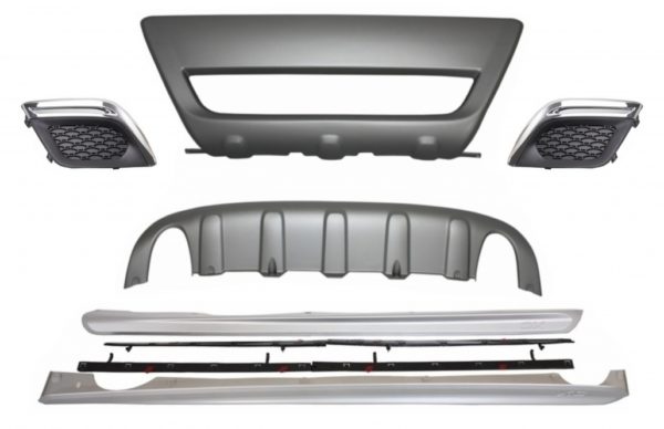 Sideskjørt med glideplater Off Road og tåkelys Luftkanaldeksler egnet for Volvo XC60 (2008-2013) R-Design |