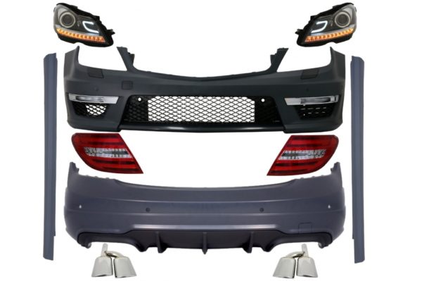 Komplett stylingsett A-Design facelift C63 - Mercedes C-klasse W204