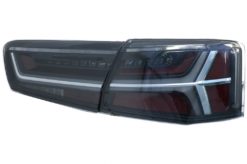 Alternative view of Baklykter Full LED egnet for Audi A6 4G C7 Limousine (2011-2014) Smoke Facelift Design med sekvensielle dynamiske svinglys