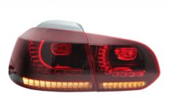 Alternative view of Baklys Full LED egnet for VW Golf 6 VI (2008-2013) R20 Design Red Cherry med sekvensielle dynamiske svinglys (LHD og RHD)