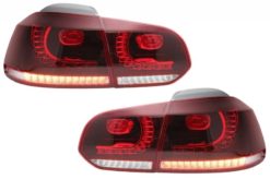 Baklys Full LED egnet for VW Golf 6 VI (2008-2013) Cherry Red R20 GTI Design (LHD og RHD)