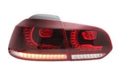 Alternative view of Baklys Full LED egnet for VW Golf 6 VI (2008-2013) Cherry Red R20 GTI Design (LHD og RHD)