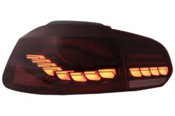 Alternative view of Baklys Full LED egnet for VW Golf 6 VI (2008-2013) Red Smoke med sekvensielle dynamiske svinglys (LHD og RHD)