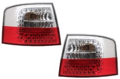 Baklys LED egnet for Audi A6 4B C5 Avant Station Wagon (12.1997-01.2005) Klart glass rødt og hvitt