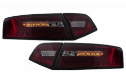Alternative view of Baklys LED egnet for Audi A6 4F2 C6 Limousine (2008-2011) Red Smoke Facelift Design med sekvensielle dynamiske svinglys