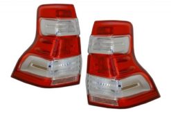 Baklys Led egnet for TOYOTA Land Cruiser FJ150 Prado (2010-2018) Red Clear 2018+ Design
