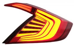 Alternative view of Baklykter egnet for HONDA Civic MK10 FC / FK (2016-Up) Limousine Full LED Light Bar Rød Svart