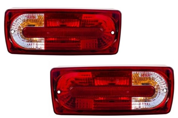 Baklykter som passer til Mercedes G-klasse W463 (1989-2015) G55 Design Rød Klar |