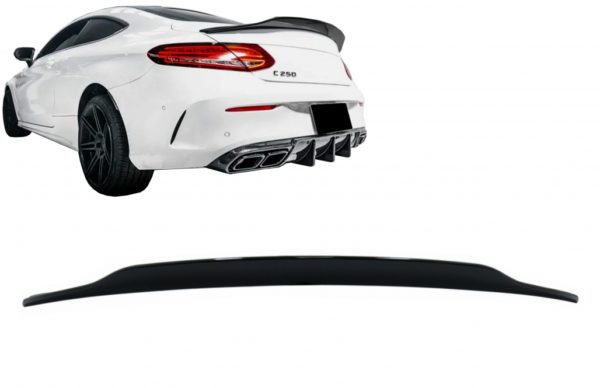 Trunk Boot Spoiler egnet for Mercedes C-Class C205 Coupe (2014-2019) Dynamic Sport Design Piano Black |