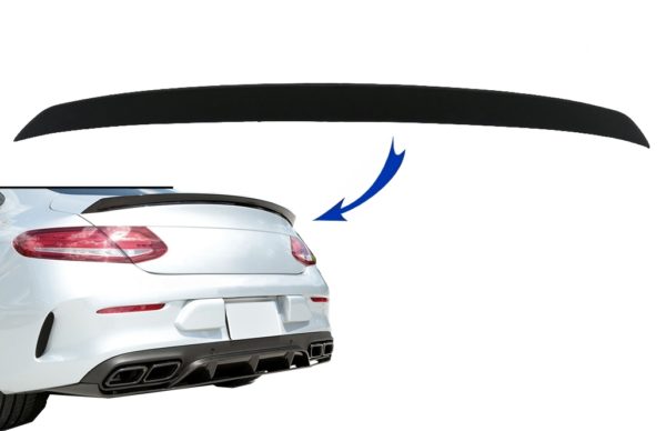 Trunk Boot Spoiler egnet for Mercedes C238 E-Class Coupe (2016-up) Design Matte Black