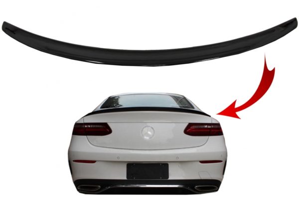 Trunk Boot Spoiler egnet for Mercedes E-Class C238 Coupe (2016-up) Piano Black |